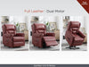 Sandringham Leather Lift & Tilt Leather Recliner Chair - Burgundy