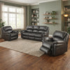 Farnham Black Leather Air Recliner Suite