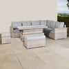 Sophia Corner Large Dining Set with Rising Table