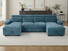 Hudson U Shape Sofa Bed in Blue
