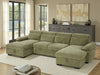 Hudson U Shape Sofa Bed in Green