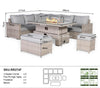 Louie large corner rattan dining set
