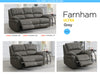 Farnham Grey Electric Recliner Sofa
