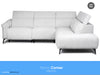 The Torino Contemporary Electric Light Grey Corner Sofa