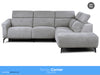 The Torino Contemporary Electric Dark Grey Corner Sofa