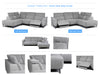 The Torino Contemporary Electric Dark Grey Corner Sofa