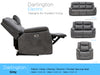 Darlington Grey Electric Recliner Sofa