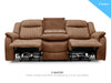 Darlington Tan Electric Recliner Sofa