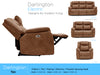 Darlington Tan Electric Recliner Sofa