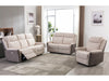 Treyton Fusion Beige Electric Recliner Suite on Sale