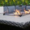 Hampshire Rising Firepit Dining Set in Black