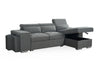 Grey Artemis Sofabed Universal Corner with Storage