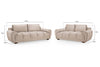 Azurro Mocha 3 & 2 Seater Sofa Set