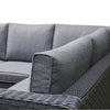 Penzance Grey Rattan Corner Sofa Set with Ice Bucket
