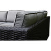 Hampshire Rising Firepit Dining Set in Black