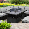 Hampshire Rising Firepit Dining Set in Black