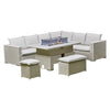 Rising Firepit Dining Set in Grey