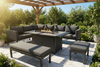 Kensington Grey Corner Fire Pit Dining Set
