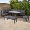 Alana large corner aluminium dining set