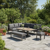 Alana large corner aluminium dining set