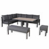 Alana large corner aluminium dining set
