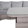 Rosie large equal corner rattan dining set
