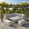 Rosie large equal corner rattan dining set