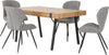 Treviso Oak Effect Dining Table with Grey Faux Leather Chairs