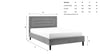 Picasso Grey Fabric Bed Frame
