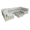 U shape rattan garden set