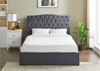 Rosa Ottoman Storage Bed in Dark Grey Fabric