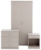 Grey 3 Piece Bedroom Furniture Set