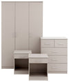 Grey 4 Piece Bedroom Furniture Set