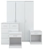 White 4 Piece Bedroom Furniture Set