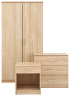 Oak Effect 3 Piece Bedroom Furniture Set