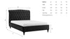 Rosa Black Velvet Bed Frame