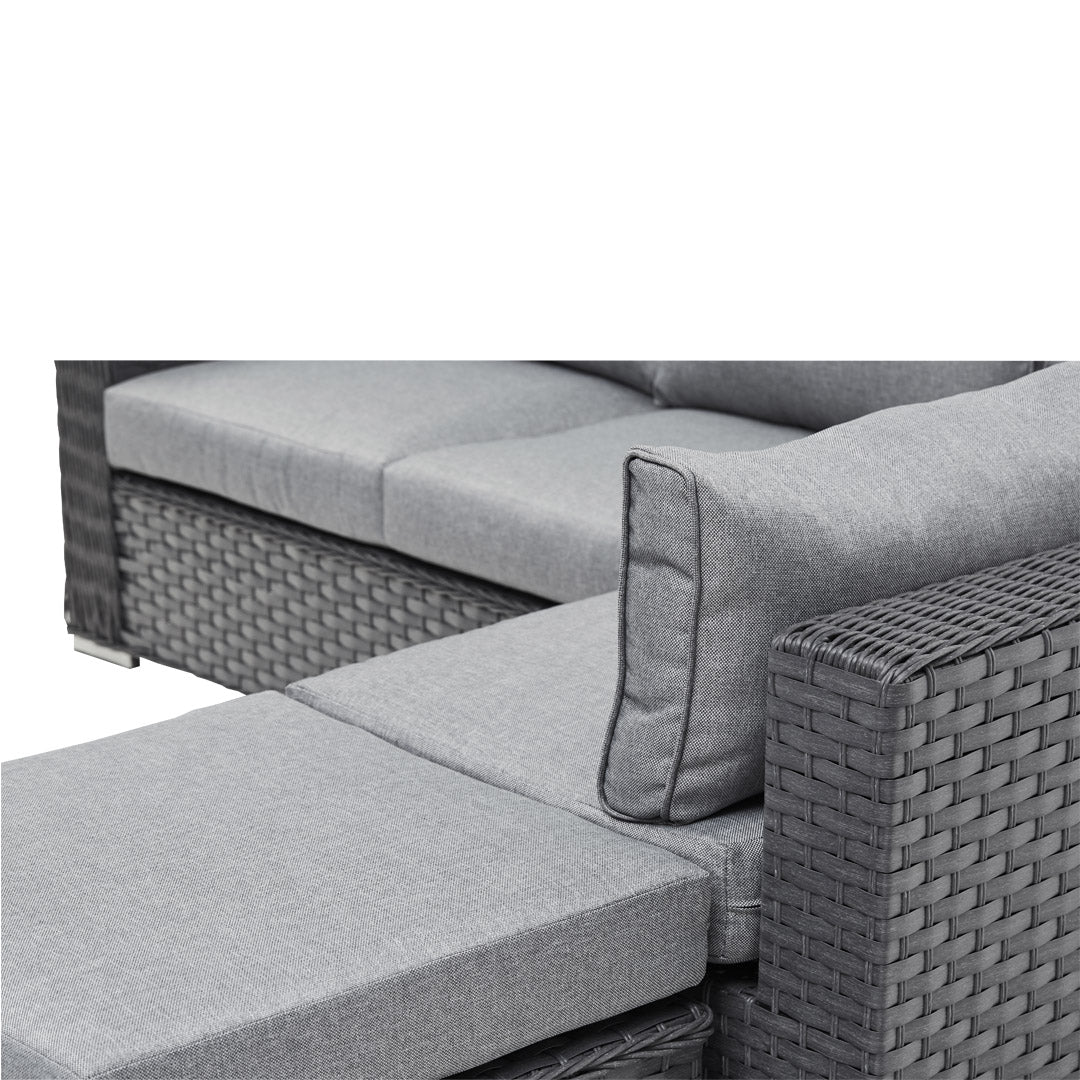 Grey Luxury Zen Rattan Universal Corner Sofa Set available from Not Ju