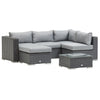 Grey Luxury Zen Rattan Universal Corner Sofa Set available from Not Just Beds