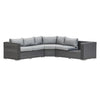 Luxury Rattan Corner Sofa in Grey available from Not Just Beds