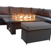 Grey Rattan Dining Set with Fire Pit available from Not Just Beds