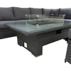 Grey Rattan Dining Set with Fire Pit available from Not Just Beds