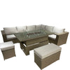 Natural Rattan Dining Set with Fire Pit available from Not Just Beds