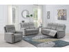 Belford Electric Reclining Suite in Light Grey Fabric