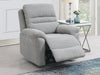 Belford Electric Reclining Suite in Light Grey Fabric